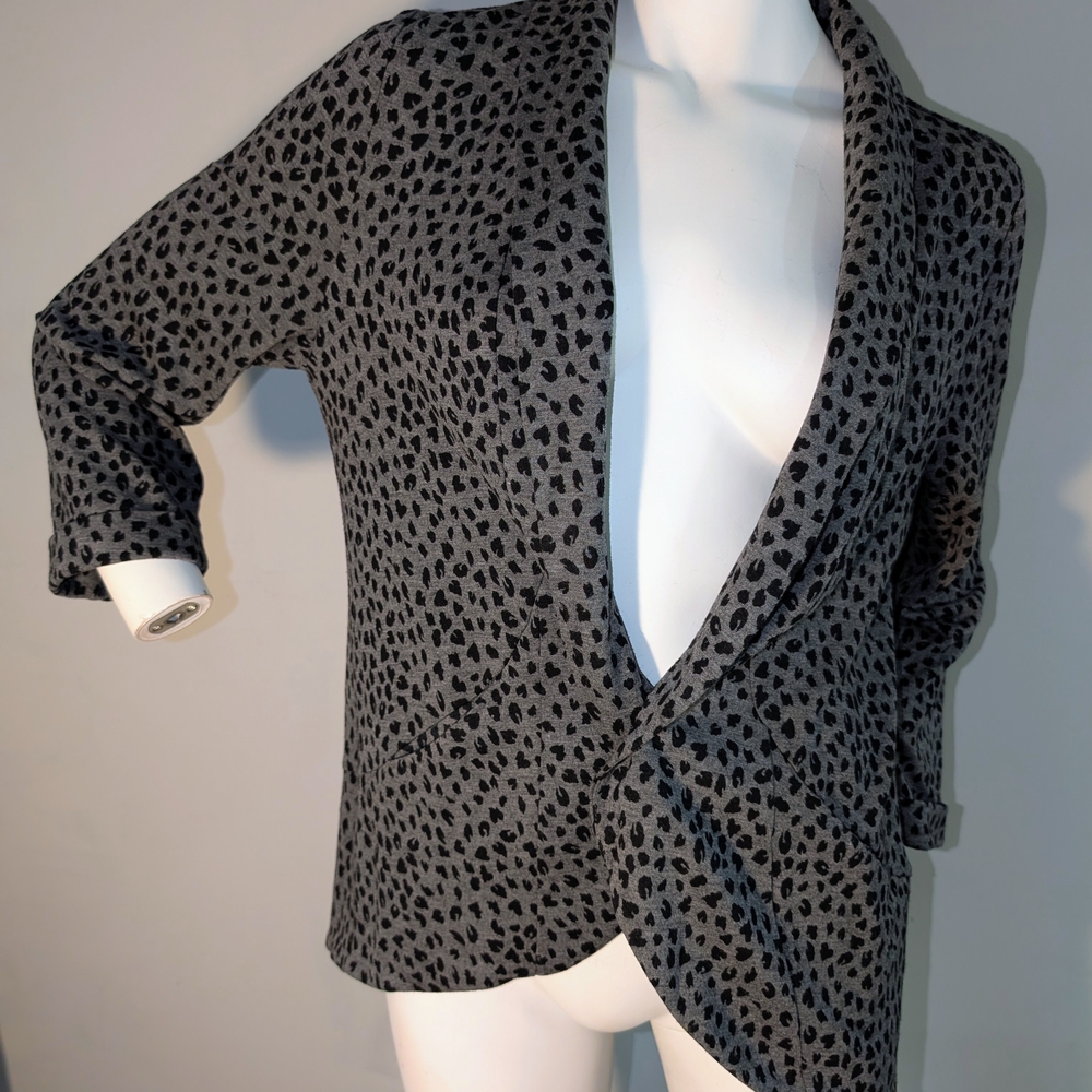 Ricki's Gray Leopard Print Cardigan